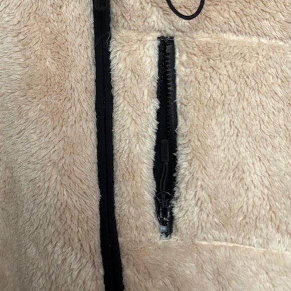 Pink Victorias Secret M Sherpa Fleece Jacket Beige 1/2 Zip Cozy Feminine Soft - Picture 4 of 8